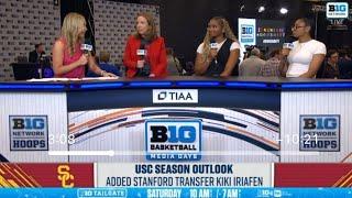 Kiki iriafen and juju Watkins  interview | BIG 10 tip-off usc women’s basketball