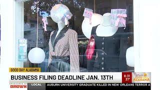 Business filing deadline Jan. 13