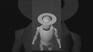 Modelling a cowboy hat in my first unity game! Dev log 18 #shorts