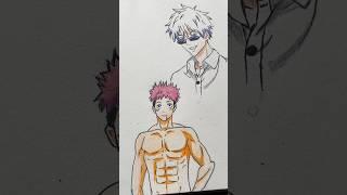 Drawing yuji itadori and gojo || Jujutsukaisen character drawing || #animedrawing #anime #art