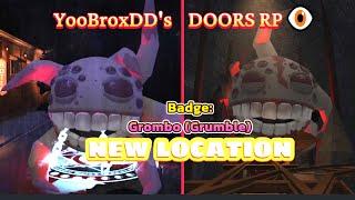 Roblox:"YooBroxDD's DOORS RP ️" BADGE GROMBO(grumble)NEW LOCATION (for Grumble,Queen G.,Minecart)