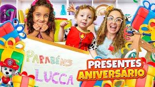 ABRINDO TODOS OS PRESENTES DE ANIVERSARIO DE 2 ANOS DO LUCCA - FAMÍLIA BELLA LISA E LUCCA SHOW