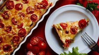 #16 ПРОСТОЙ КИШ С ЧЕРРИ И КОПЧЕНЫМ СЫРОМ / QUICHE WITH CHERRY TOMATOES AND SMOKED CHEESE