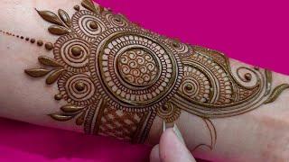 Arabic mehndi designs simple / karwa chauth mehndi design/ very easy stylish mehandi ki design /