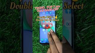 How To Off TalkBack From Tecno POP 7 Pro  Tecno Mobile Double Tab Screen Bandh Kaise Kare #shorts