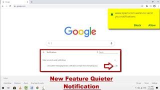 Google Chrome New Update How to Enable Quieter Notification Permission Prompts on Windows