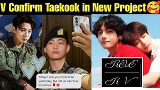 BTS V Confirmed Taekook in New Project  Finally Taekook Relationship Confirmed  BTS V Dating JK #v