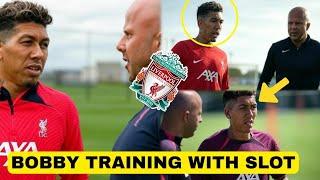 ROBERTO FIRMINO’S SHOCK RETURN! FIRST TRAINING SESSION UNDER ARNE SLOT WILL LEAVE YOU SPEECHLESS!