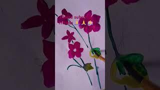 Flower art #flowerart #flowers #artist #pinkflower #floralpainting #painting #easypaintingtechnique