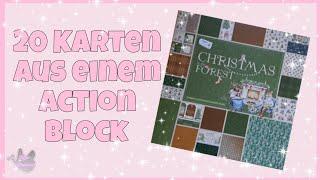  20 Karten aus einem Action Block  Christmas Forest