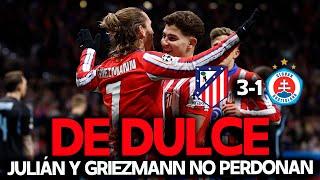 GRIEZMANN Y JULIÁN ÁLVAREZ FULMINAN AL SLOVAN Y EL ATLÉTICO DE MADRID SIGUE IMPARABLE. CHAMPIONS