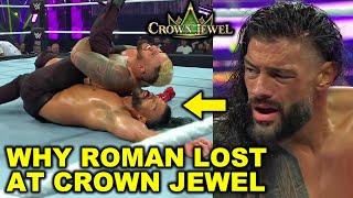 Why Roman Reigns Lost at WWE Crown Jewel 2024 After Pin by Solo Sikoa as Usos & Old Bloodline Lose