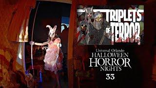 2024 Triplets of Terror Haunted House 4K POV HHN 33 Universal Studios Florida