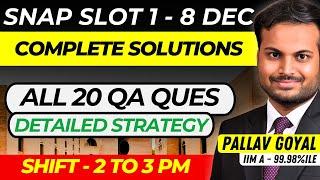 SNAP SLOT 1 8 DECEMBER SHIFT 1 OFFICIAL QUANTS QUESTIONS | DETAILED SOLUTIONS INSIDE