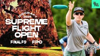 2025 Supreme Flight Open | FPO FINALF9 | Handley, Salonen, Velediaz, Hansen | Jomez Disc Golf