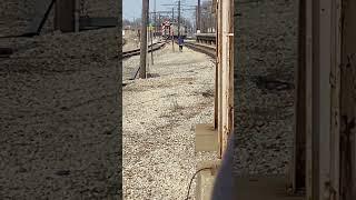 Lady misses Metra train and chases it!! Must see