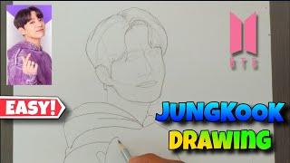 BTS️Jungkook Drawing Tutorial|| Step by Step || Aditya ArtO || #jungkook #bts #btsdrawing#howtodraw