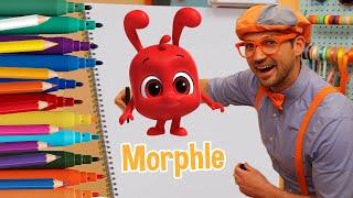 How To Draw Morphle | Draw with Blippi | Arts and Crafts For Toddlers