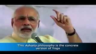 PM Modi on the power of Yoga at Lakulish Yoga University (with English subtitle)