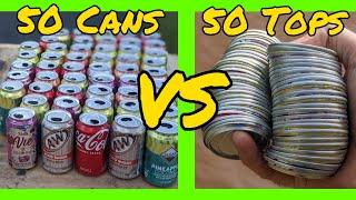 Cans vs Tops  Which is better to melt? (Melting Aluminum Experiment)