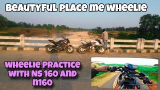 Pulsar n 160 wheelie Practice // ns 160 and n 160 wheelie Popop // Sunday ride me wheelie #wheelie