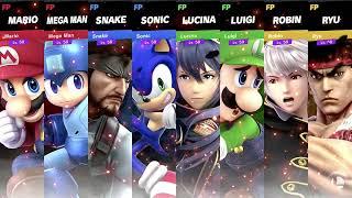 Super Smash Bros Ultimate Amiibo Fights  – Request #25023 M vs S vs L vs R