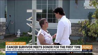 Cancer survivor meets stem cell donor who saved her life