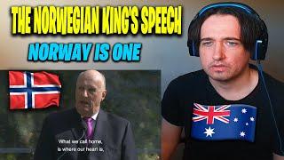 AUSTRALIAN REACTS TO: The Norwegian King's Speech : Norway is one (REACTION!!)