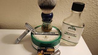 Tuesday shave, 7 February 2023: Merkur 37C, Gillette Winner Platinum, Stirling Sharp Dressed Man