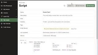 Oracle LiveSQL Tutorial