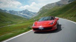 Ferrari 458 Spider on the Stelvio Pass - CAR and DRIVER