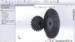 GearTeq Demo: Bevel Gear Pair with Camnetics TruSpiral and Lead Crowning