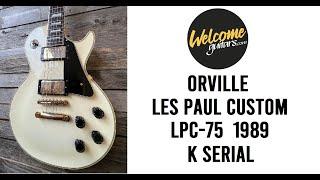 Orville Les Paul Custom White LPC75 K Serial 1989