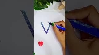 V Letter Art ️ #art #v #vletter #vnamestatus  #ytshorts #shortvideo #shorts #trending #viral