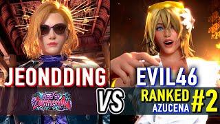 T8  JEONDDING (Nina) vs EVIL46 (#2 Ranked Azucena)  Tekken 8 High Level Gameplay