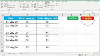 Row insert & delete | VBA tutorial | simple vba code in excel