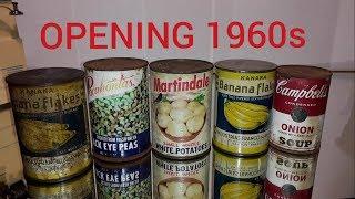 55 Year Old Canned Foods, Opening decades-old Canned Foods 3