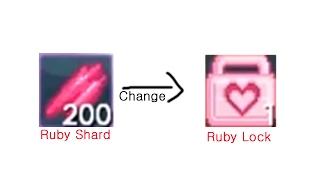 Growtopia│Making 200 Ruby shard into  Ruby lock (new lock)