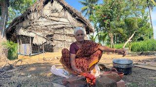 Morning breakfast //  South Indian Village life || Roasted Tomato chutney