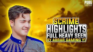 PUBG MOBILE SCRIMS HIGHLIGHTS  | ABRAR GAMING YT