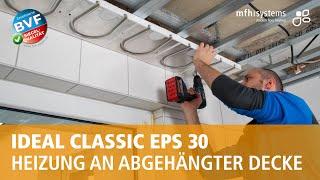 Referenzobjekt: Deckenheizung/ -kühlung IDEAL CLASSIC EPS 30  an abgehängter Decke im Badezimmer