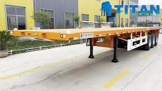 40 Feet Tri Axle Flat Deck Trailer for Sale Price Manufacturer