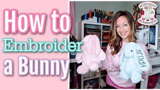 Bunny Ear Embroidery Tutorial : How to Embroider an Easter Bunny : Personalized Plush Bunny Ear