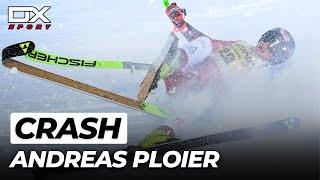 Alpine Ski Andreas Ploier HUGE Crash at Val Gardena | SuperG | 2023 