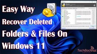 Recover Deleted Folders Files On Windows 11 Tutorial - How To Fix