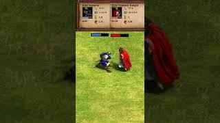 Elite Samurai vs Elite Teutonic Knight (AoE2) #Shorts