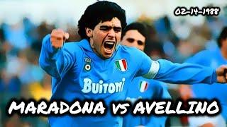 MARADONA Gives A Football Skills Masterclass In The Derby Against AVELLINO! (February 1988)