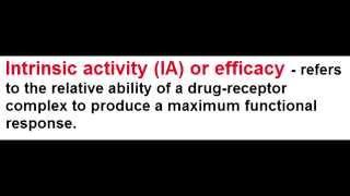 Efficacy vs. Potency - Pharmacology