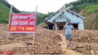 Từ làng Nủ tới thăm các hoàn cảnh - Ngôi nhà bị vùi lấp cắm biển cần giúp đỡ