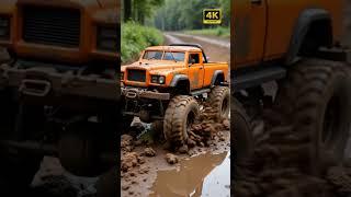 Mud Mayhem! Orange DIY RC Truck Sinks & Slings Through Sticky Mud! #RCTruck